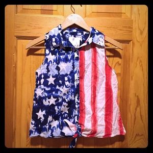 American Flag Button Up Shirt